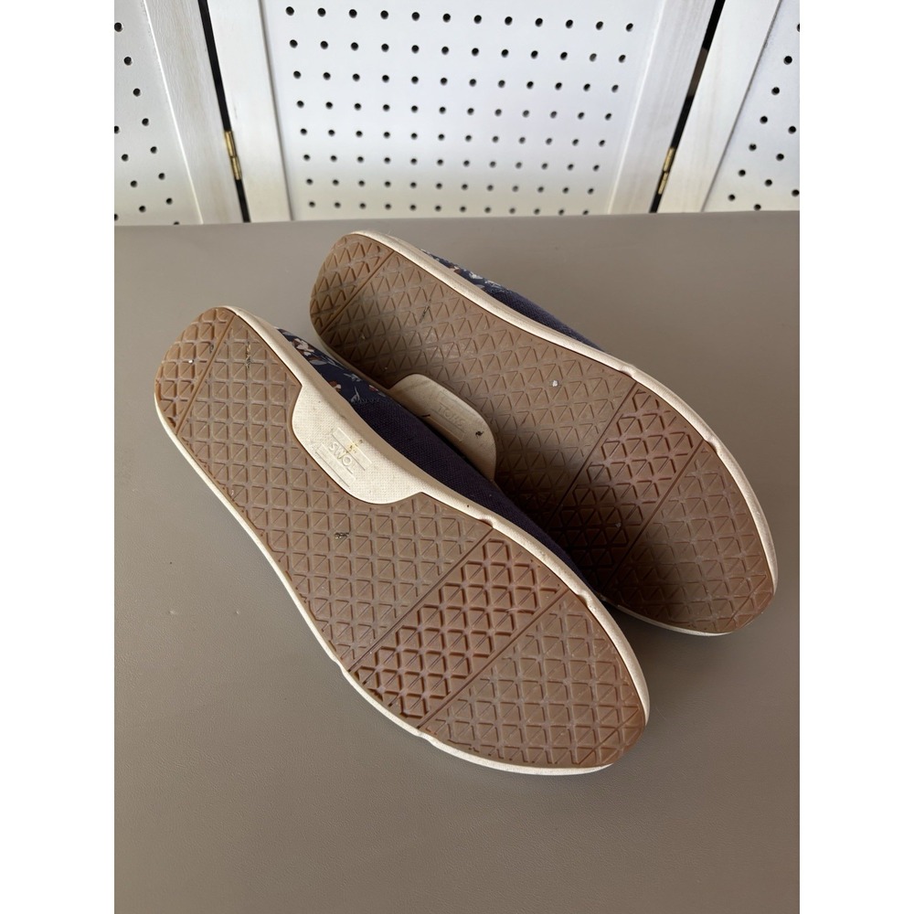 TOMS Cabrillo Lace Sneaker Shoes Casual Navy Floral Women's Size 11 W - Picture 5 of 8
